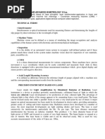 Technical Terms: Unit V Laser and Advances in Metrology 10 Hrs