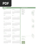 Small Business Calendar (Any Year, Mon-Sun) 1