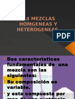 Mezclas Homogeneas y Heterogeneas