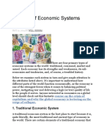 4 Types of Economic Systems Explained