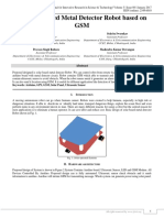 Solar Operated Metal Detector Robot Based On GSM