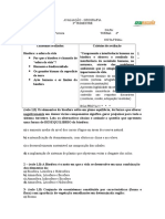 AVALIAÇÃO 6° Ano 3° Trimestre