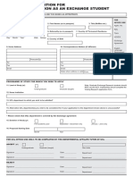 UCL Exchange Application Form