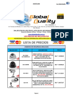 Lista de Precios Cctv. Global Quality (Agosto 2016)