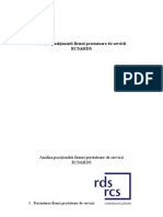 Analiza Poziționării Firmei Prestatoare de Servicii