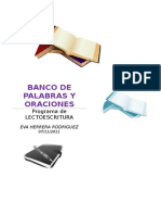 Banco de Palabras y Oraciones Por Letras Editable