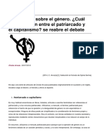 Reflexiones Sobre El Género. ¿Cuál Es La Relación Entre El Patriarcado y El Capitalismo? Se Reabre El Debate