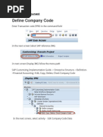 Define Company Code: Customizing Document