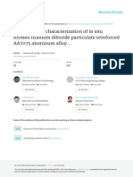 Synthesis and Characterization of in Situ Formed Titanium Diboride Particulate Reinforced AA7075 Aluminum Alloy..