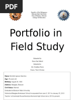 Portfolio in Field Study: Cooperating Teacher's Profile