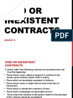 Void or Inexistent Contracts