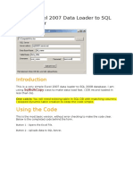 Excel 2007 Data Loader To SQL 2008 Server