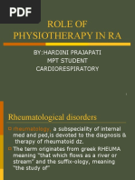 Role of Physiotherapy in Ra