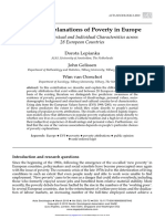 Popular Explanations of Poverty in Europe