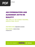 Aid Coordination and Alignment: Myth or Reality? The Case of The ECOWAS Regional Agriculture Policy