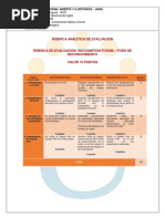 Rubrica Analitica de Evaluacion Ingles 1