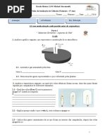 Ficha de Avaliação o Ar e o Revestimento - 5º Ano - Professora Helena Silva