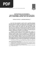 CORTÉS, ROSALÍA y MARSHALL, ADRIANA (1999), Estrategia Económica, Instituciones y Negociación Política en PDF