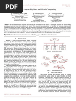 A Survey On Big Data and Cloud Computing: D. Asir Antony Gnana Singh B. Tamizhpoonguil E. Jebamalar Leavline