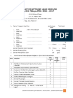 Format Monitoring Ujian Sekolah