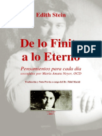 Edith Stein de Lo Finito A Lo Eterno PDF