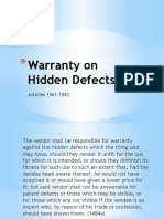 Warranty On Hidden Defects