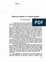 AUgusto Malaret Influencia Indigena en El Idioma Español