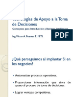 Tecnologias de Apoyo A La Toma de Decisiones