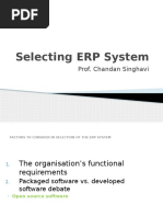 Selecting ERP System 2016