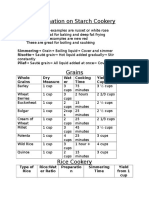 Information On Starch Cookery