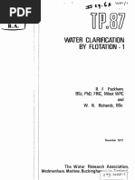 Water Clarification by Flotation - 1: R. F Packham, BSC, PHD, Fric, MLNST WPC and W. N. Richards BSC