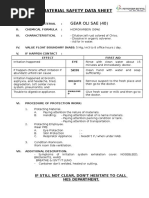 Material Safety Data Sheet: Gear Oli Sae