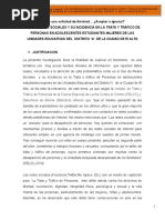 Uso de Redes Sociales y Su Incidencia en La Trata y Trafico de Personas en Adolescentes Mujeres