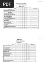 Kitchen Opening Closing Checklist