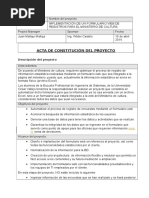 Acta de Constitucion Del Proyecto Mcultura