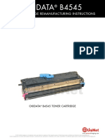 Okidata B4545: Toner Cartridge Remanufacturing Instructions