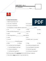 English Test - No. 1: Grade 7 - 45 Minutes