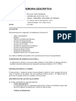 Memoria Descriptiva Deinstalaciones Electricas PDF