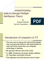 Computer Assisted Learning - Analysis Through Multiple Intelligences