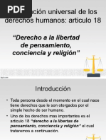 Articulo 18 Derechos Humanos