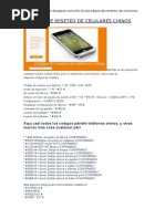 Códigos de Reseteo de Celulares Chinos