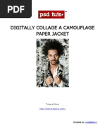 Digitally Collage A Camouflage Paper Jacket