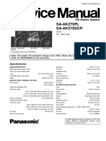 9441 Panasonic SA-AK270PL GCP Sistema Audio CD Multidisco MP3-casette Manual de Servicio PDF