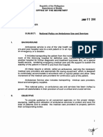 Ao2010-0003 National Policy On Ambulance Use