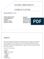 Fa-2 Maths Assignment Maths in Nature: Group-3