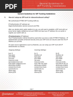 SIP Trunking Turnup Guide