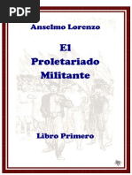 Anselmo Lorenzo. El Proletariado Militante PDF