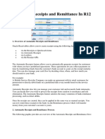 Automatic Receipts and Remittance in R12