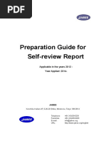 Preparation Guide For Self-Review Report: Applicable in The Years 2012 - Year Applied: 2014