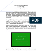 Numerical Methods and Programming P. B. Sunil Kumar Department of Physics Indian Institute of Technology, Madras Lecture - 1 Programming - Basics